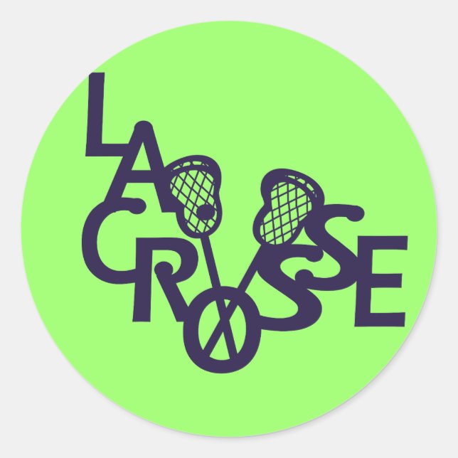 Lacrosse Brev Runt Klistermärke (Framsida)