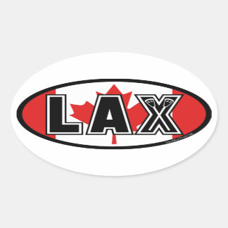 Lacrosse Canada Lax Flagga Ovalt Klistermärke