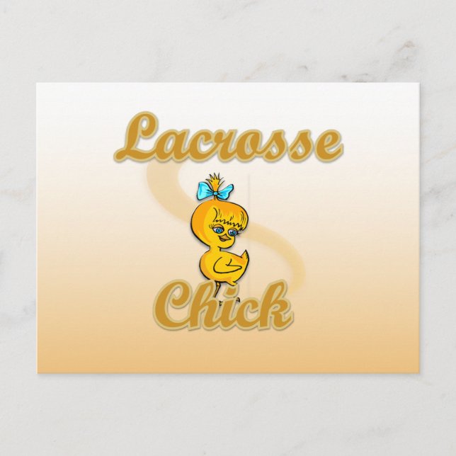 Lacrosse Chick Vykort (Framsida)