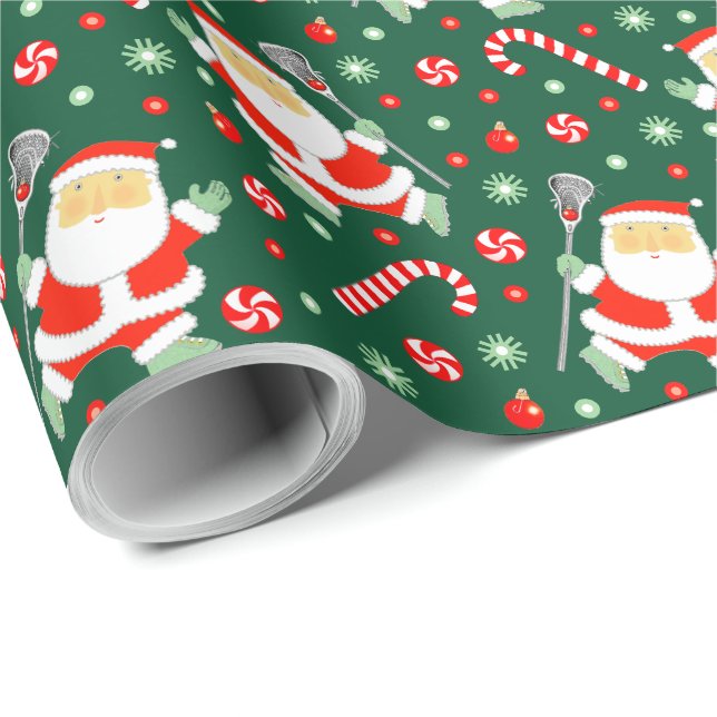 Lacrosse Christmas Holiday Gift Presentpapper (Rullad Hörn)