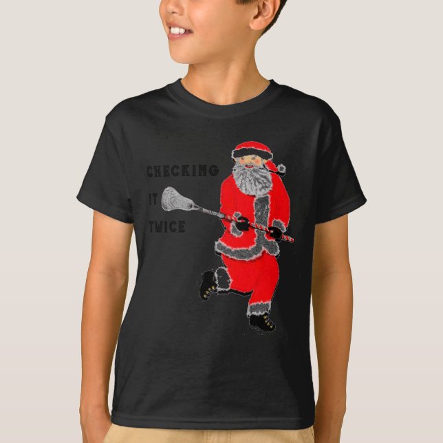 Lacrosse Christmas  T Shirt (Framsida)