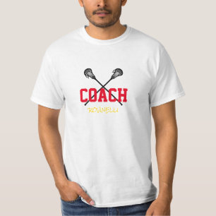 Lacrosse Coach Custom Name Team Färg T-Shirt
