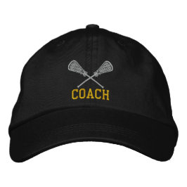 Lacrosse Coach Embroized Cap Broderad Keps