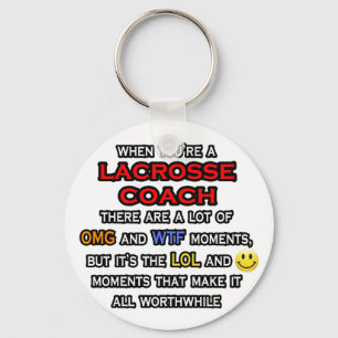 Lacrosse Coach... OMG WTF LOL Nyckelring