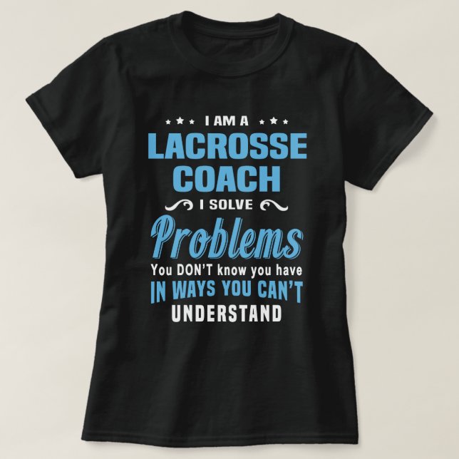 Lacrosse Coach T Shirt (Design framsida)