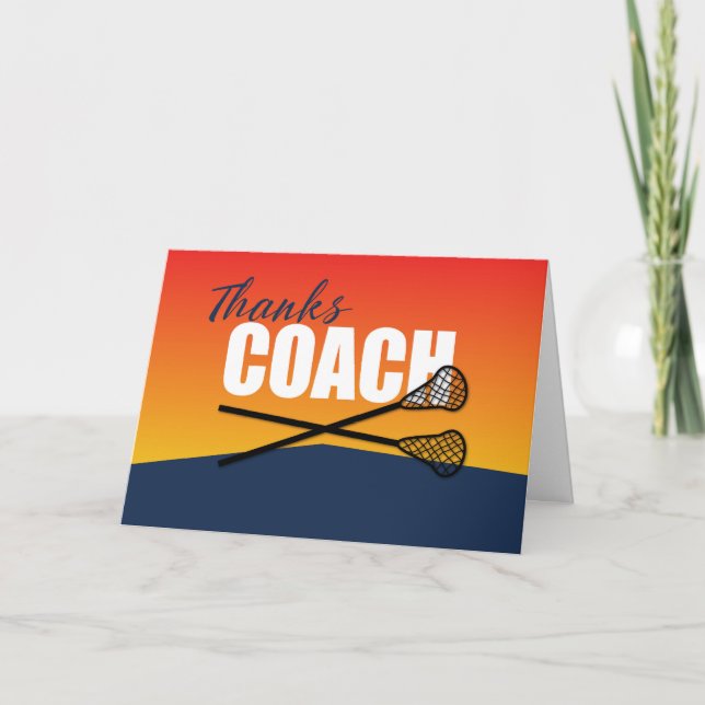 Lacrosse Coach Tack för blått och Orange Kort (Framsida)