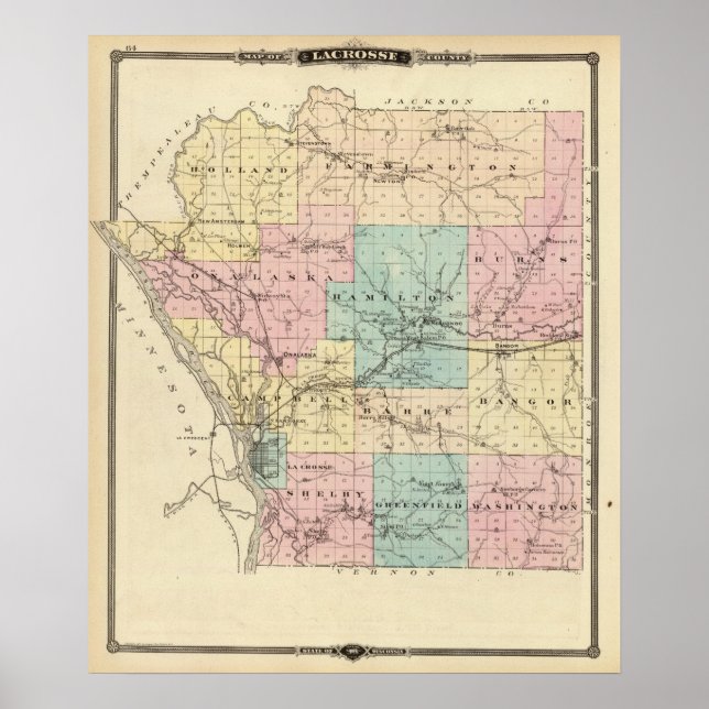 Lacrosse County, Wisconsin Poster (Framsidan)