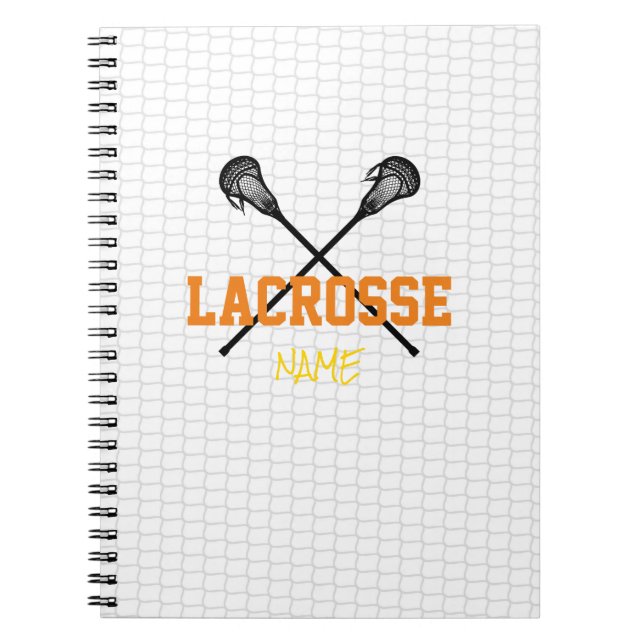 Lacrosse Custom Name Team Färg Anteckningsbok (Framsidan)