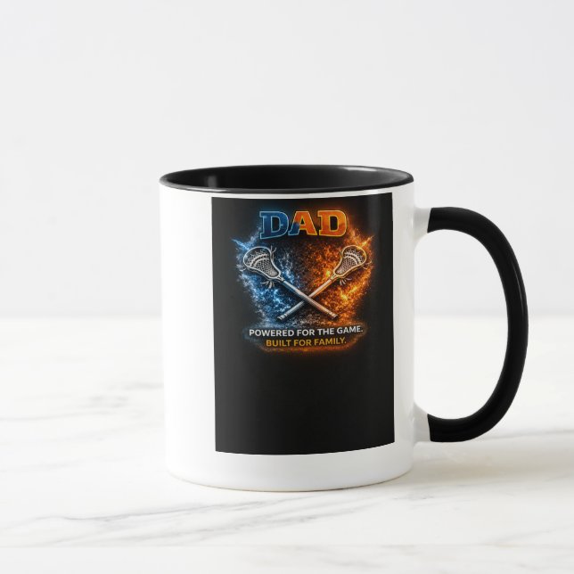 Lacrosse Dad Shield Mugg – Laddad för Matchen Dri (Höger)