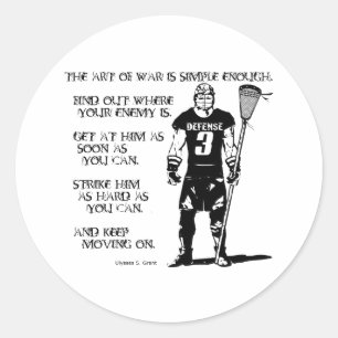 Lacrosse Defense Quote2 Flockare Runt Klistermärke