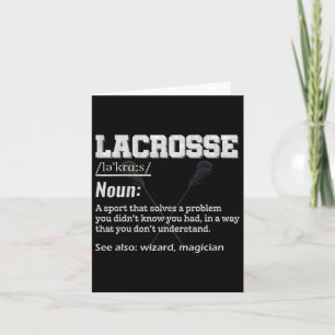 Lacrosse Definition for Sports Team Lax Player Kort