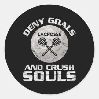 Lacrosse Deny Goals Runt Klistermärke