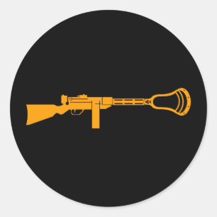 Lacrosse Designer Gun Sticker Runt Klistermärke
