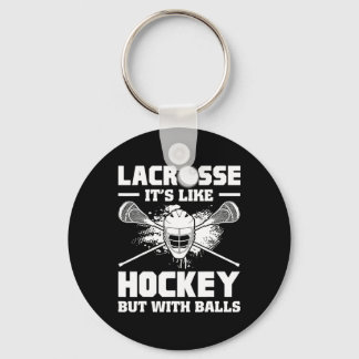 Lacrosse Det är som hockey men med roliga spelare Nyckelring