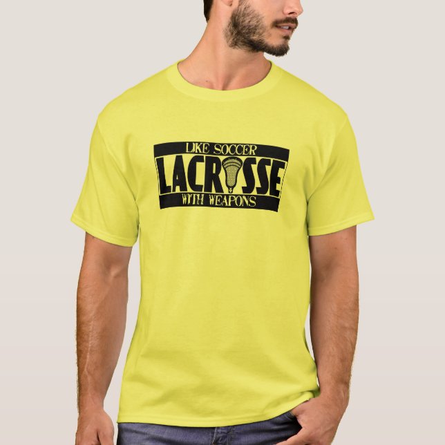 Lacrosse en fotbollT-tröja T Shirt (Framsida)