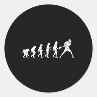 Lacrosse Evolution - Lacrosse Player Evolution Runt Klistermärke