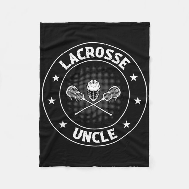 Lacrosse farbror - Lacrosse Player farbror Lacross Fleecefilt (Framsidan)