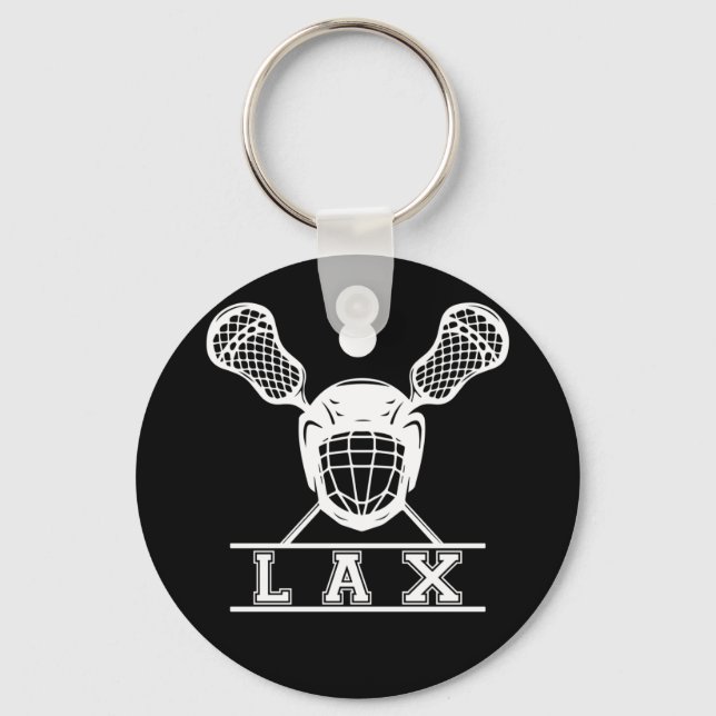 Lacrosse fäster Emblem för LAX-spelare Nyckelring (Framsida)
