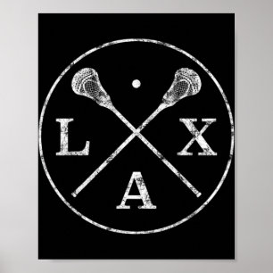 Lacrosse fäster Emblem I Tee for LAX Players and Poster