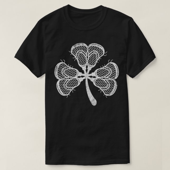 Lacrosse fäster som Shamrock Klöver St Patric T Shirt (Design framsida)