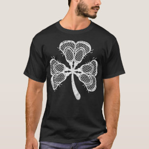 Lacrosse fäster som Shamrock Klöver St Patric T Shirt