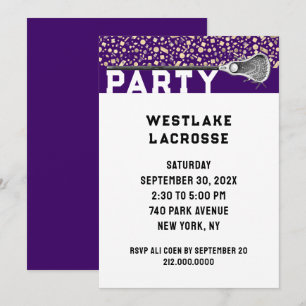 Lacrosse-fest Invitation Inbjudningar