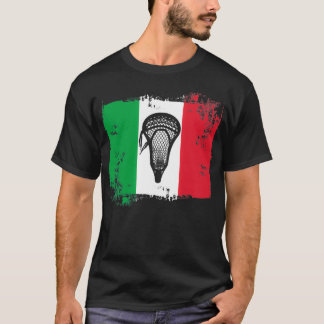 Lacrosse Flagga med Stickhead Italien Classic TShi T Shirt