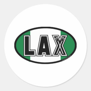 Lacrosse Flagga Nigeria Sticker Runt Klistermärke