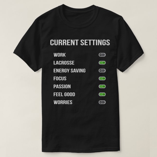 Lacrosse Fläkt eller Player Settings Design T Shirt (Design framsida)