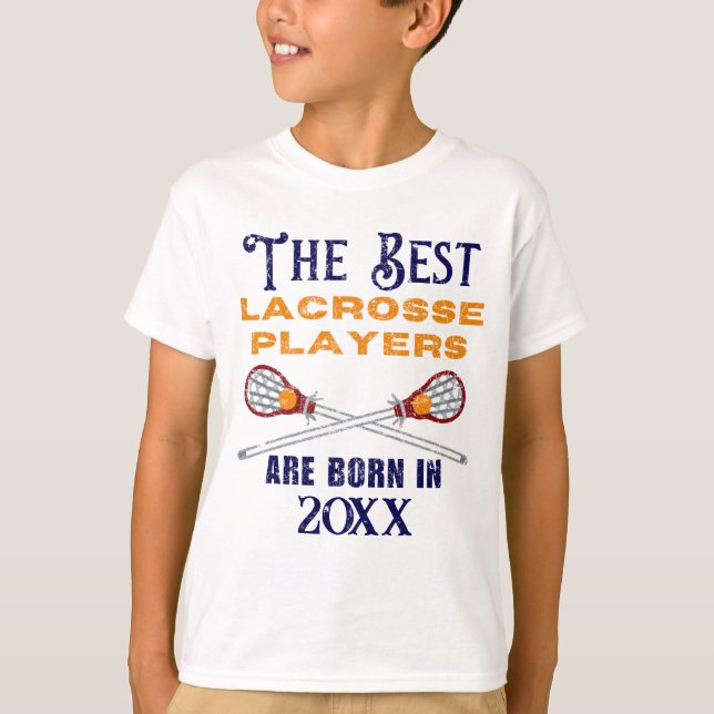 Lacrosse-födelsedag - Anpassningsbar T Shirt (Framsida)