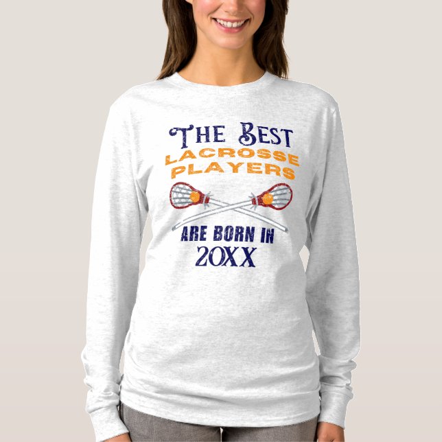 Lacrosse-födelsedag - Anpassningsbar T Shirt (Framsida)