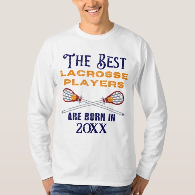 Lacrosse-födelsedag - Anpassningsbar T Shirt (Framsida)
