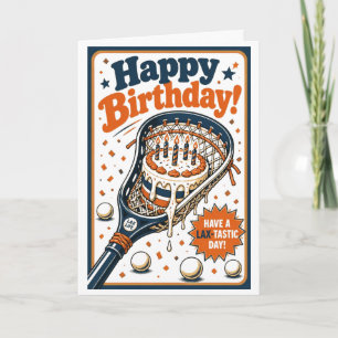 Lacrosse födelsedag Rollig Lax humor sport Kort