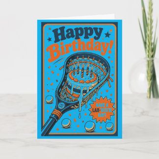 Lacrosse födelsedag Rollig Lax humor sport Kort
