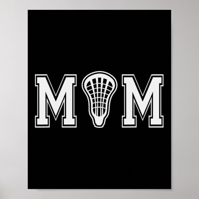 Lacrosse för Mamma med lax- stift för häftstift Poster (Framsidan)