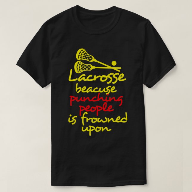 Lacrosse Funny 5 T Shirt (Design framsida)