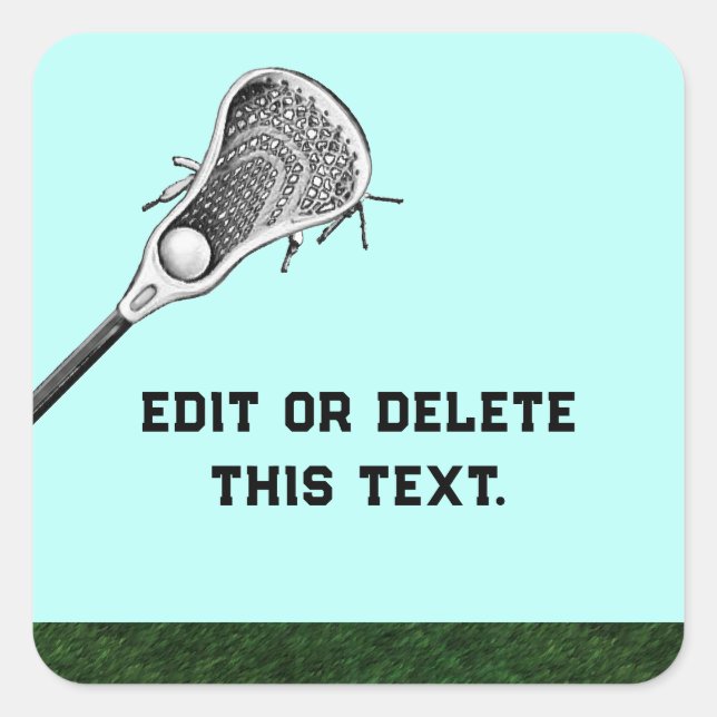 Lacrosse Fyrkantigt Klistermärke (Framsida)