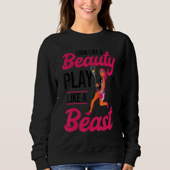 Lacrosse Girl Lax T Shirt (Framsida)