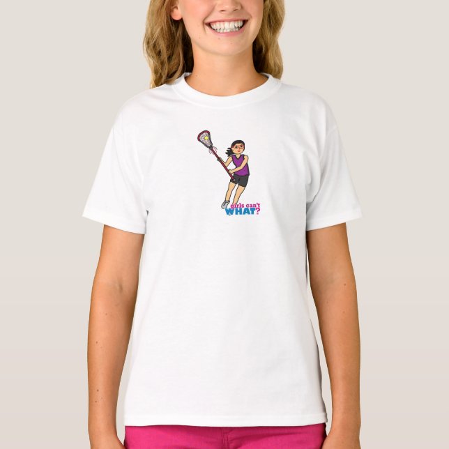 Lacrosse Girl - Medium T Shirt (Framsida)