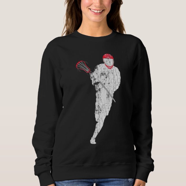 Lacrosse Girl Player Coach Graphic T Shirt (Framsida)