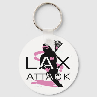 Lacrosse Girls LAX Attack Rosa Nyckelring