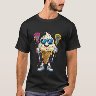 Lacrosse Glass Strömmande Hjälm Klubbor Sport Fans T Shirt