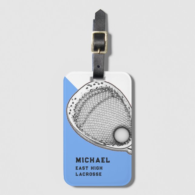 Lacrosse Goalie Bagagebricka (Framsida vertikal)