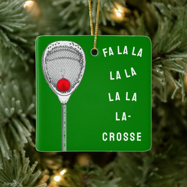 Lacrosse Goalie Collecsible Julgransprydnad Keramik (Träd)