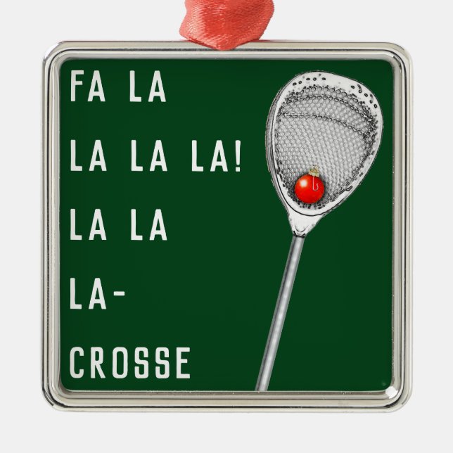 Lacrosse Goalie Collecsible Metall Ornament (Framsidan)