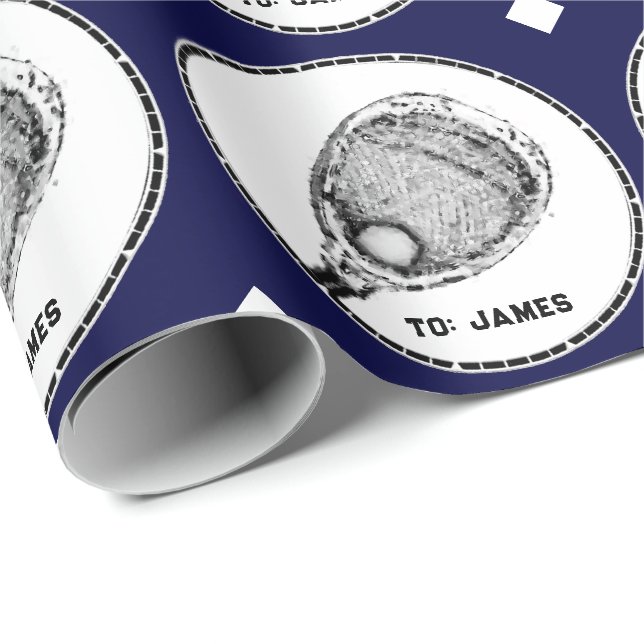 Lacrosse Goalie Gift Presentpapper (Rullad Hörn)