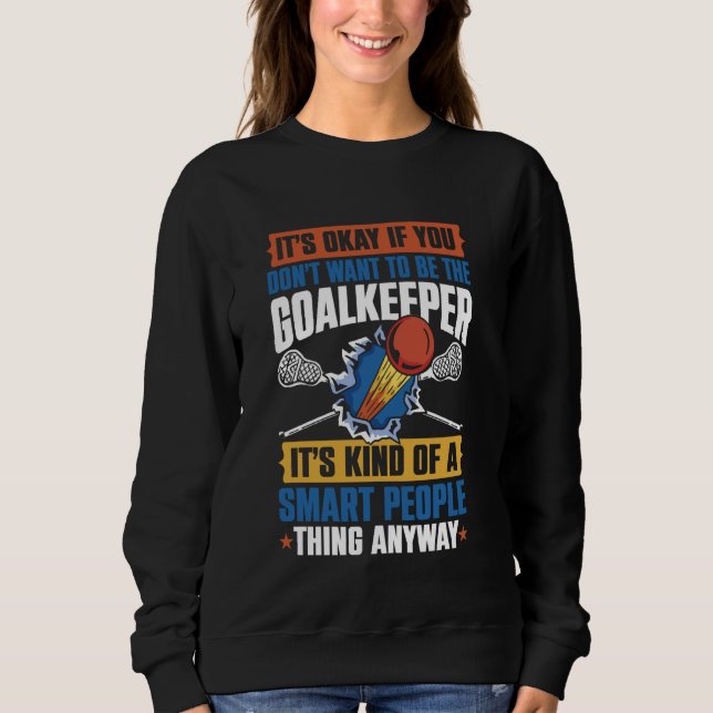 Lacrosse Goalie Goalkeeper Goaltender T Shirt (Framsida)