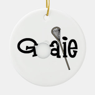 Lacrosse Goalie Julgransprydnad Keramik