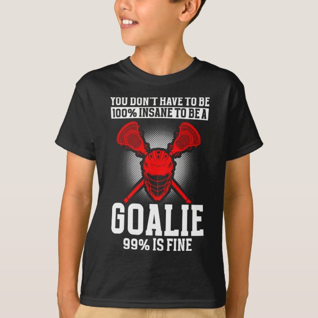Lacrosse Goalie Lacrosse Glove Stick Lax Goalie 1 T Shirt (Framsida)