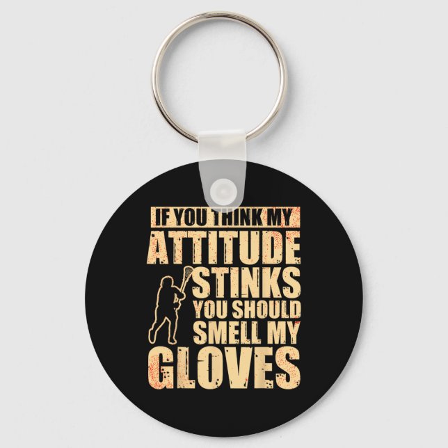 Lacrosse Goalie Lacrosse Glove Stick Lax Goalie Nyckelring (Framsida)